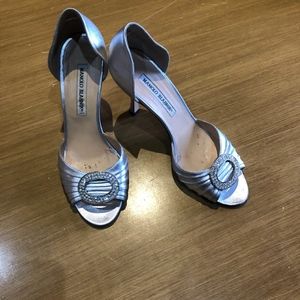 Manolo Blahnik Sedaraby Peep Toe Pump